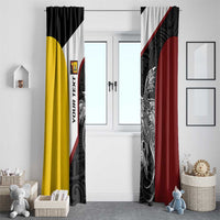 Personalised PNG Western Province Window Curtain Bird of Paradise Tattoo Flag Motif LT9 - Polynesian Pride