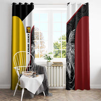 Personalised PNG Western Province Window Curtain Bird of Paradise Tattoo Flag Motif LT9 - Polynesian Pride