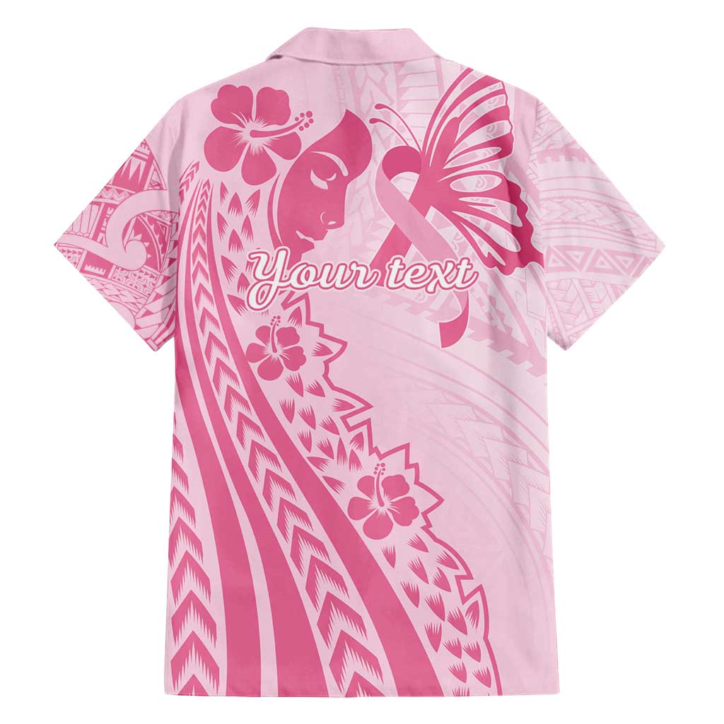 Pacific Girl and Butterfly Cancer Ribbon Personalised Family Matching Summer Maxi Dress and Hawaiian Shirt LT9 - Polynesian Pride
