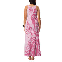 Pacific Girl and Butterfly Cancer Ribbon Personalised Family Matching Tank Maxi Dress and Hawaiian Shirt LT9 - Polynesian Pride