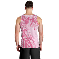 Pacific Girl and Butterfly Cancer Ribbon Personalised Men Tank Top LT9 - Polynesian Pride