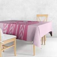 Pacific Girl and Butterfly Cancer Ribbon Personalised Tablecloth LT9 - Polynesian Pride