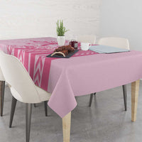 Pacific Girl and Butterfly Cancer Ribbon Personalised Tablecloth LT9 - Polynesian Pride
