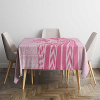 Pacific Girl and Butterfly Cancer Ribbon Personalised Tablecloth LT9 - Polynesian Pride