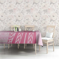Pacific Girl and Butterfly Cancer Ribbon Personalised Tablecloth LT9 - Polynesian Pride