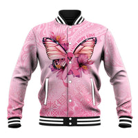 Faith Hope Love Butterfly Ribbon Personalised Baseball Jacket