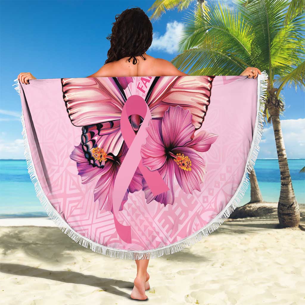 Faith Hope Love Butterfly Ribbon Personalised Beach Blanket LT9 - Polynesian Pride