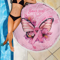 Faith Hope Love Butterfly Ribbon Personalised Beach Blanket LT9 - Polynesian Pride