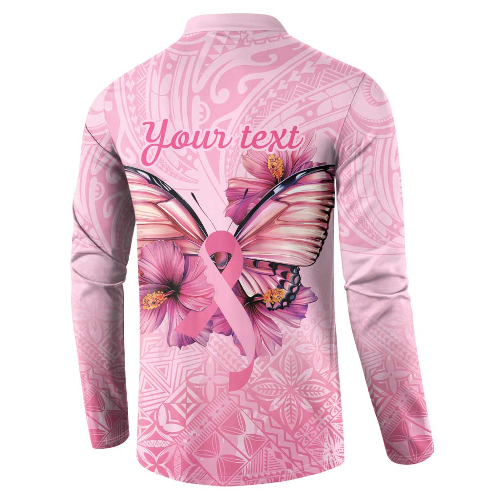 Faith Hope Love Butterfly Ribbon Personalised Button Sweatshirt
