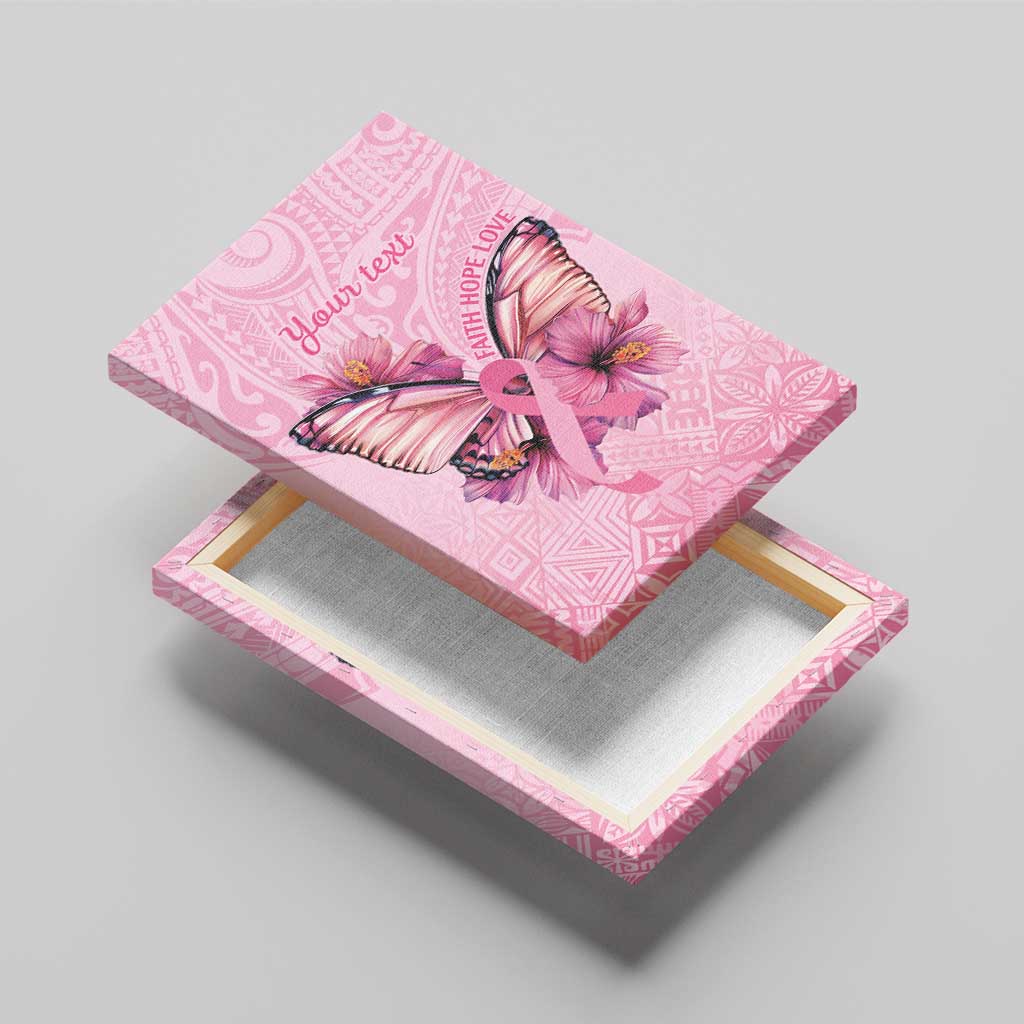 Faith Hope Love Butterfly Ribbon Personalised Canvas Wall Art LT9 - Polynesian Pride