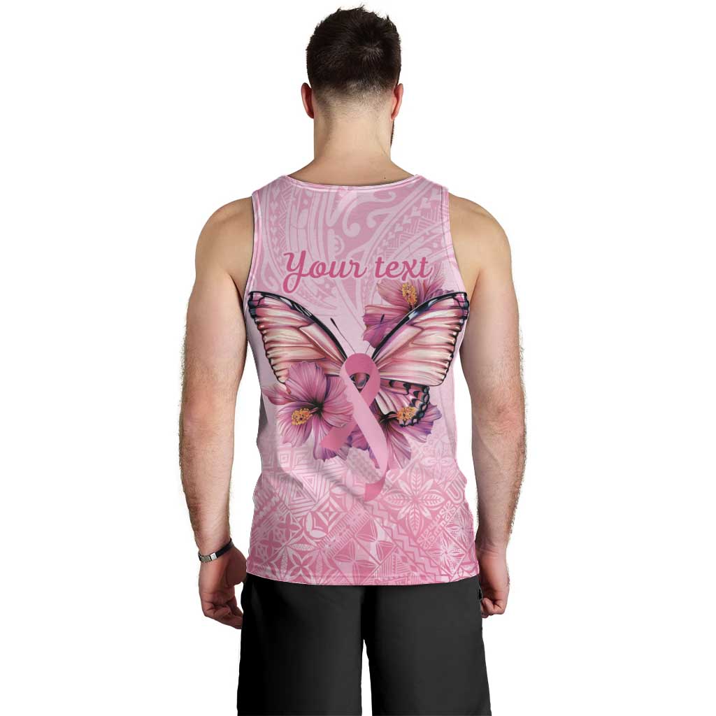 Faith Hope Love Butterfly Ribbon Personalised Men Tank Top