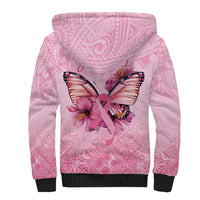 Faith Hope Love Butterfly Ribbon Personalised Sherpa Hoodie LT9 - Polynesian Pride