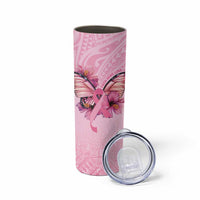 Faith Hope Love Butterfly Ribbon Personalised Skinny Tumbler LT9 - Polynesian Pride
