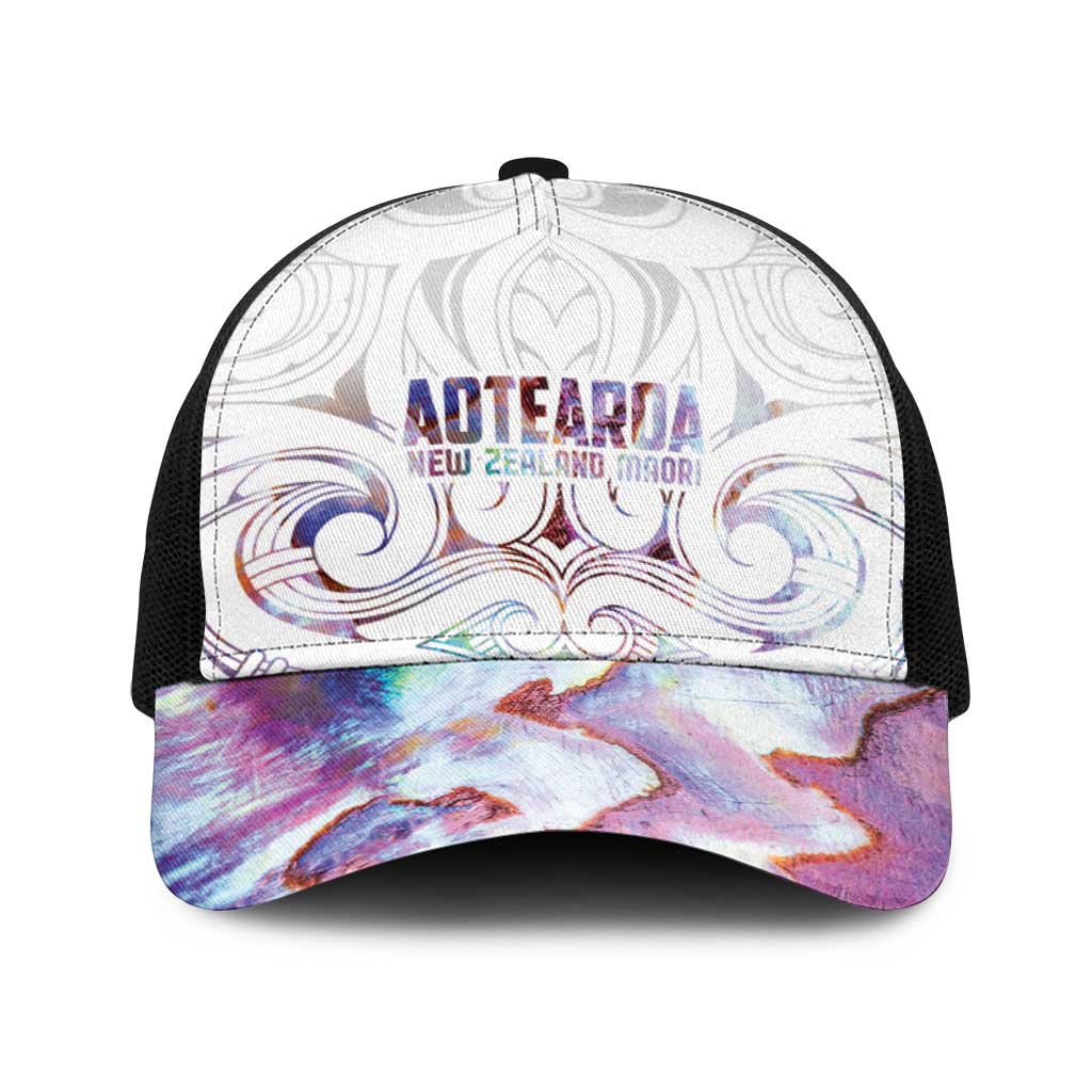 New Zealand Aotearoa Baseball Net Cap Pink Maori Papua Shell Indigenous - Polynesian Pride