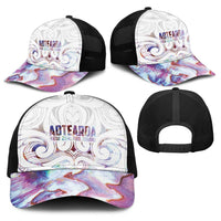 New Zealand Aotearoa Baseball Net Cap Pink Maori Papua Shell Indigenous - Polynesian Pride