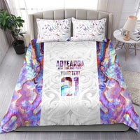 Custom New Zealand Aotearoa Bedding Set Pink Maori Paua Shell Indigenous - Polynesian Pride