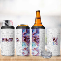 Custom New Zealand Aotearoa 4 in 1 Can Cooler Tumbler Pink Maori Paua Shell Indigenous LT9 - Polynesian Pride