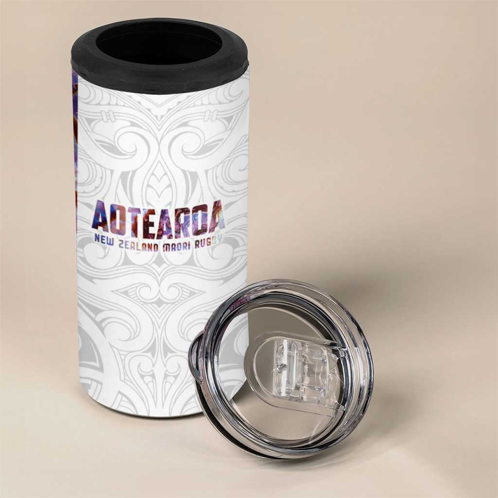 Custom New Zealand Aotearoa 4 in 1 Can Cooler Tumbler Pink Maori Paua Shell Indigenous LT9 - Polynesian Pride