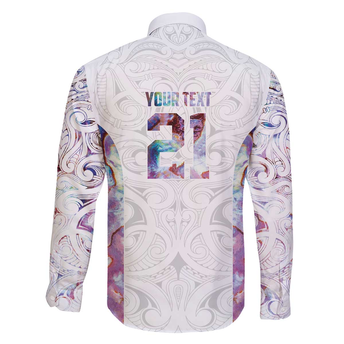Custom New Zealand Aotearoa Family Matching Off The Shoulder Long Sleeve Dress and Hawaiian Shirt Pink Maori Paua Shell Indigenous LT9 - Polynesian Pride