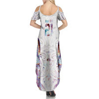 Custom New Zealand Aotearoa Family Matching Summer Maxi Dress and Hawaiian Shirt Pink Maori Paua Shell Indigenous LT9 - Polynesian Pride
