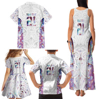 Custom New Zealand Aotearoa Family Matching Tank Maxi Dress and Hawaiian Shirt Pink Maori Paua Shell Indigenous LT9 - Polynesian Pride
