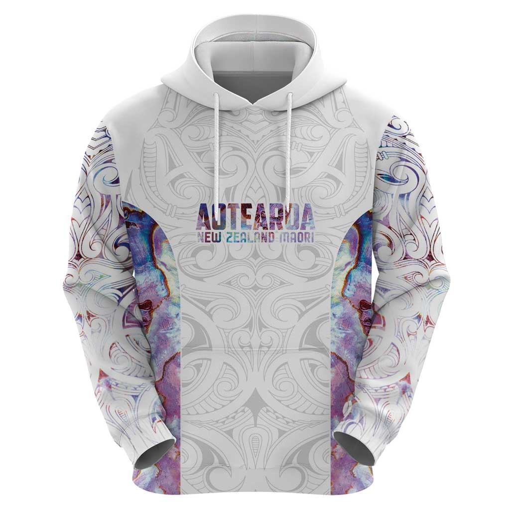 Custom New Zealand Aotearoa Hoodie Pink Maori Paua Shell Indigenous - Polynesian Pride