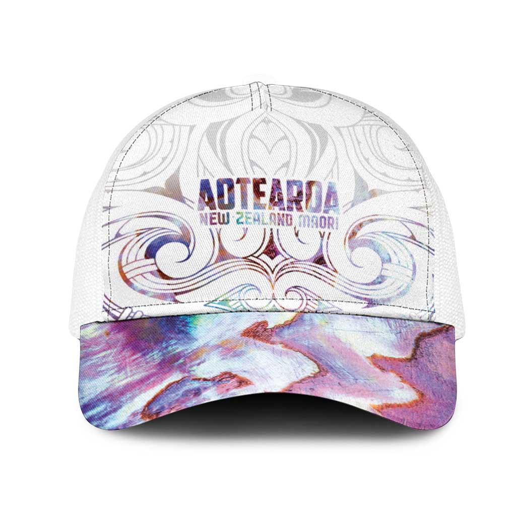 New Zealand Aotearoa Mesh Trucker Cap Pink Maori Papua Shell Indigenous - Polynesian Pride