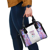 Custom New Zealand Aotearoa Shoulder Handbag Pink Maori Paua Shell Indigenous - Polynesian Pride