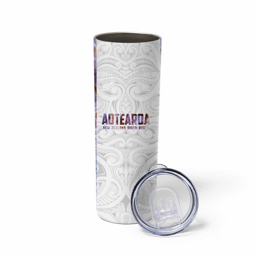 Custom New Zealand Aotearoa Skinny Tumbler Pink Maori Paua Shell Indigenous LT9 - Polynesian Pride