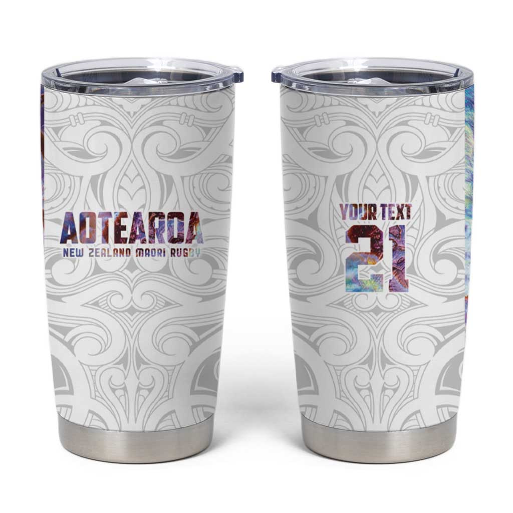 Custom New Zealand Aotearoa Tumbler Cup Pink Maori Paua Shell Indigenous - Polynesian Pride