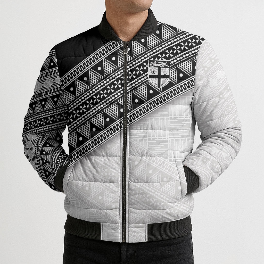 2026 Autumn Rugby Nations Fiji Custom Bomber Puffer Jacket Fijian Tapa Tribal Lauhala Inspired LT9 - Polynesian Pride