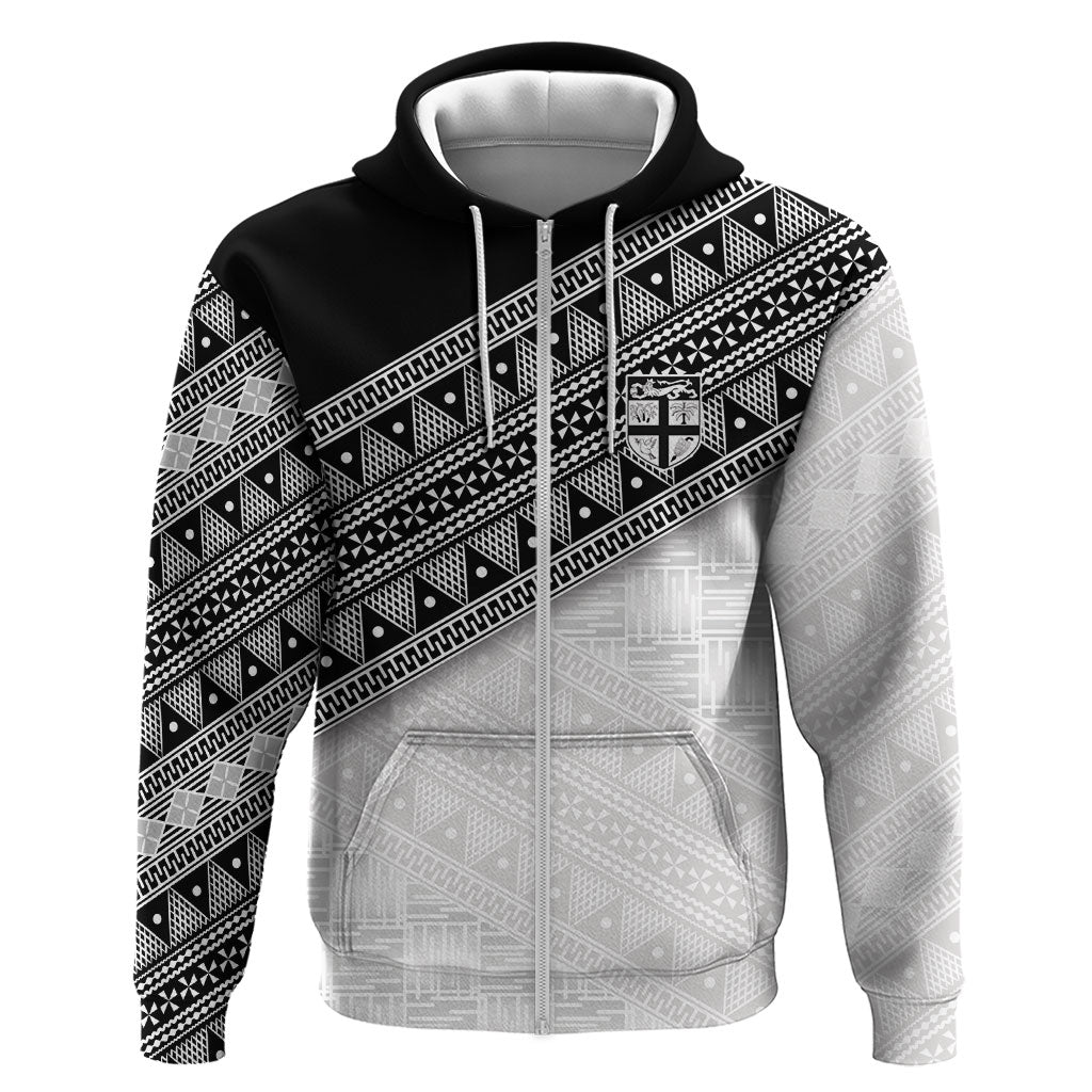 2026 Autumn Rugby Nations Fiji Custom Zip Hoodie Fijian Tapa Tribal Lauhala Inspired