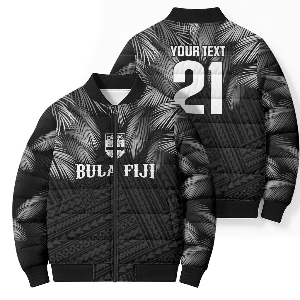 2026 Autumn Rugby Nations Fiji Custom Bomber Puffer Jacket Fijian Palm Leaf Tapa Tribal Inspired LT9 - Polynesian Pride