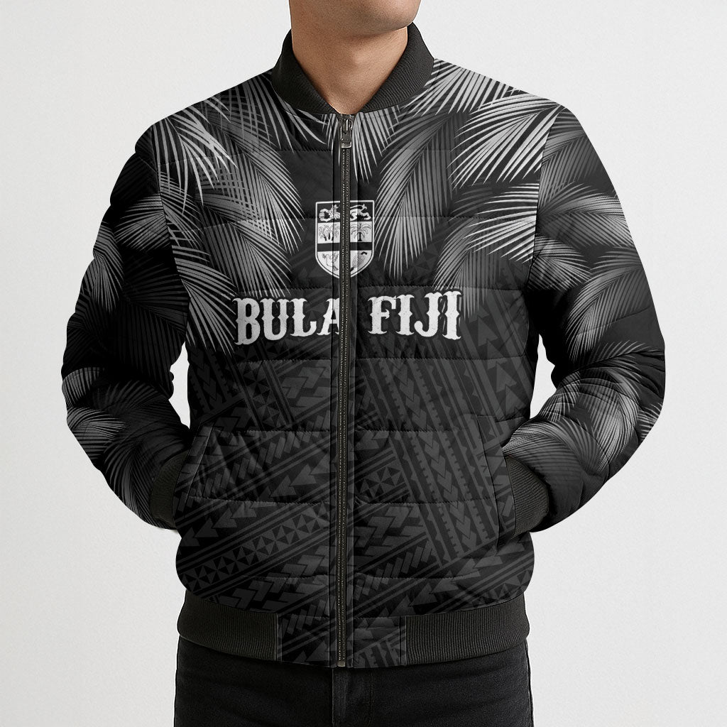 2026 Autumn Rugby Nations Fiji Custom Bomber Puffer Jacket Fijian Palm Leaf Tapa Tribal Inspired LT9 - Polynesian Pride