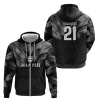 2026 Autumn Rugby Nations Fiji Custom Zip Hoodie Fijian Palm Leaf Tapa Tribal Inspired LT9 - Polynesian Pride
