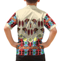 Papua Batik Motif Bird Of Paradise and Native Papuan Shield Family Matching Summer Maxi Dress and Hawaiian Shirt LT9 - Polynesian Pride
