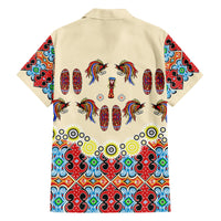 Papua Batik Motif Bird Of Paradise and Native Papuan Shield Family Matching Summer Maxi Dress and Hawaiian Shirt LT9 - Polynesian Pride