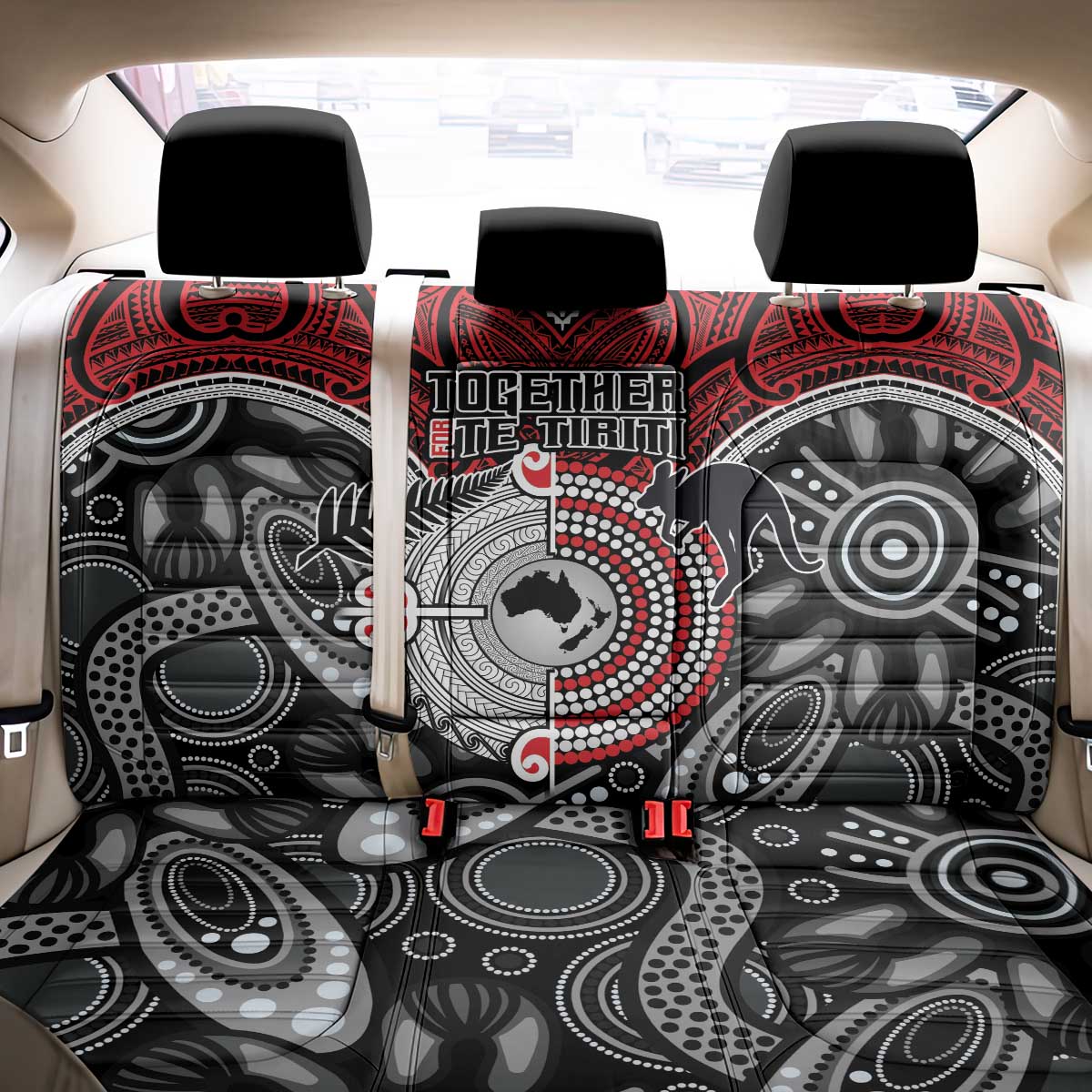 Aotearoa and Australia Back Car Seat Cover New Zealand Honour The Treaty Ake!Ake!Ake! LT9 - Polynesian Pride