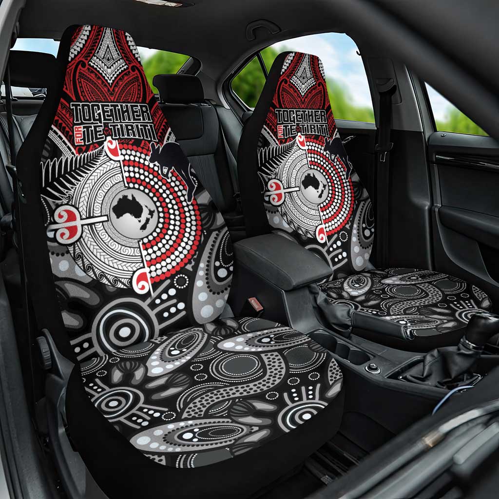 Aotearoa and Australia Car Seat Cover New Zealand Honour The Treaty Ake!Ake!Ake! LT9 One Size Red - Polynesian Pride