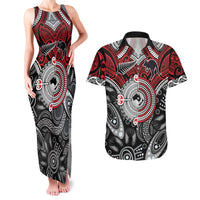 Aotearoa and Australia Couples Matching Tank Maxi Dress and Hawaiian Shirt New Zealand Honour The Treaty Ake!Ake!Ake! LT9 Red - Polynesian Pride