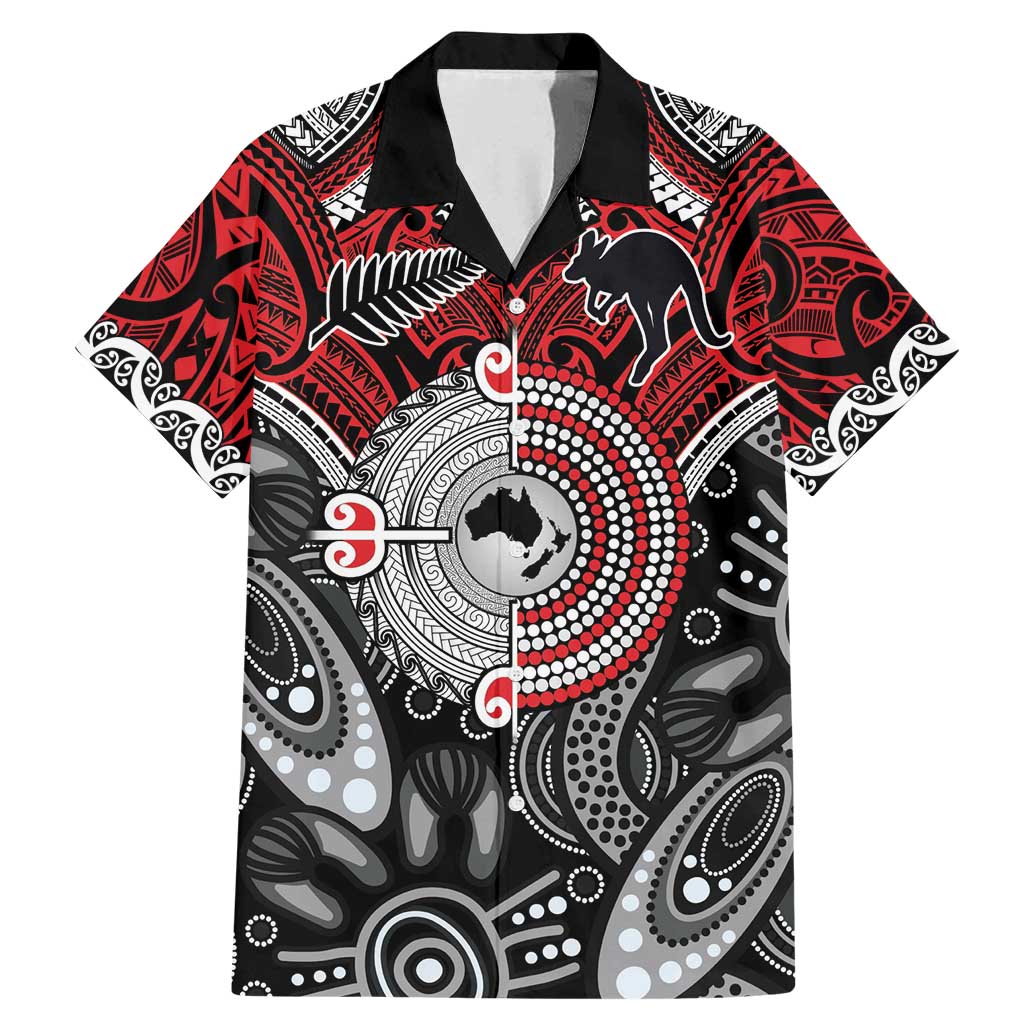 Aotearoa and Australia Family Matching Mermaid Dress and Hawaiian Shirt New Zealand Honour The Treaty Ake!Ake!Ake! LT9 Dad's Shirt - Short Sleeve Red - Polynesian Pride