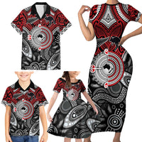 Aotearoa and Australia Family Matching Short Sleeve Bodycon Dress and Hawaiian Shirt New Zealand Honour The Treaty Ake!Ake!Ake! LT9 - Polynesian Pride