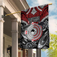 Aotearoa and Australia Garden Flag New Zealand Honour The Treaty Ake!Ake!Ake! LT9 House Flag Red - Polynesian Pride