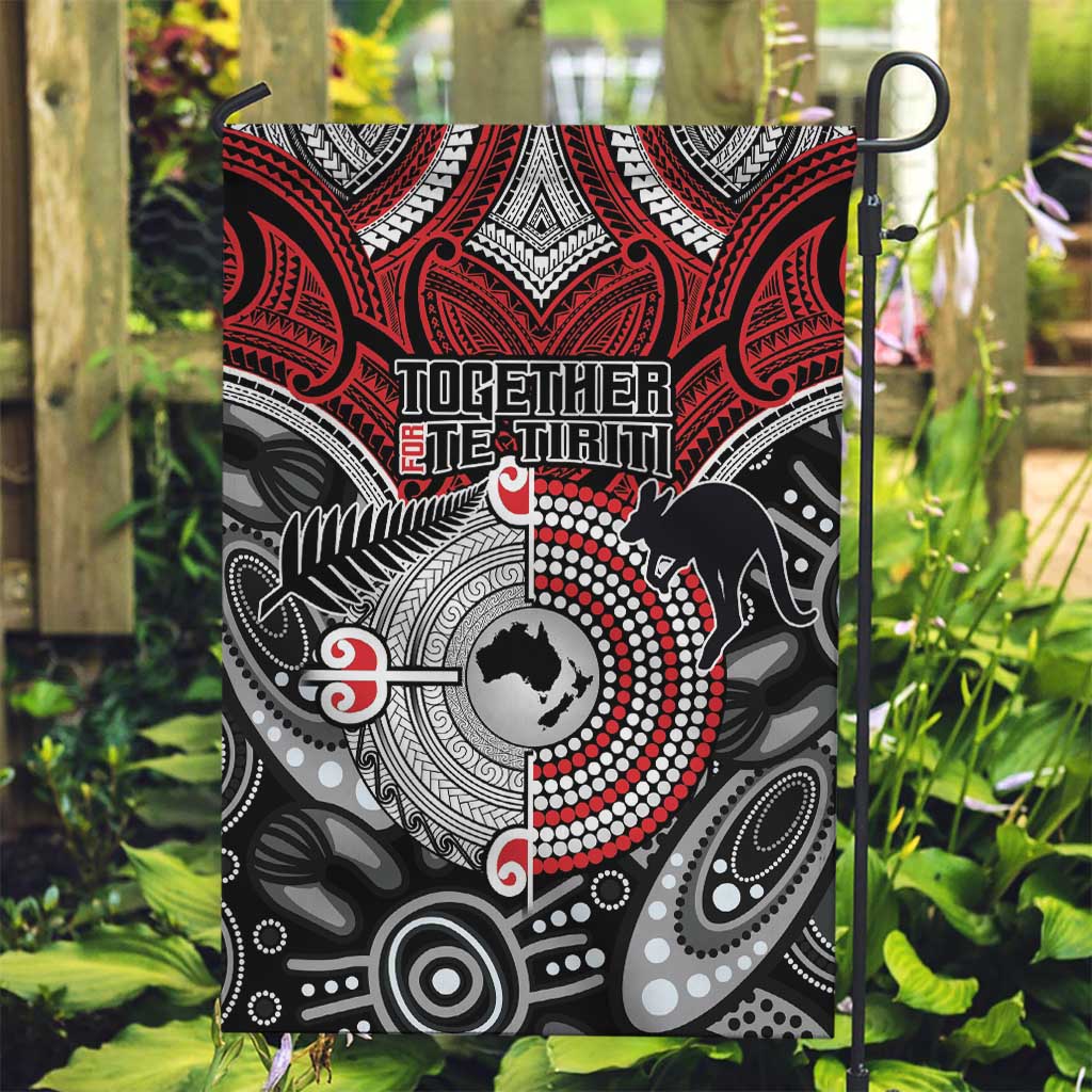 Aotearoa and Australia Garden Flag New Zealand Honour The Treaty Ake!Ake!Ake! LT9 Garden Flag Red - Polynesian Pride