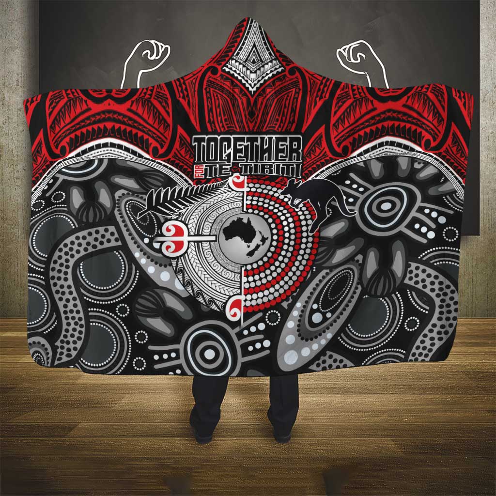 Aotearoa and Australia Hooded Blanket New Zealand Honour The Treaty Ake!Ake!Ake! LT9 - Polynesian Pride