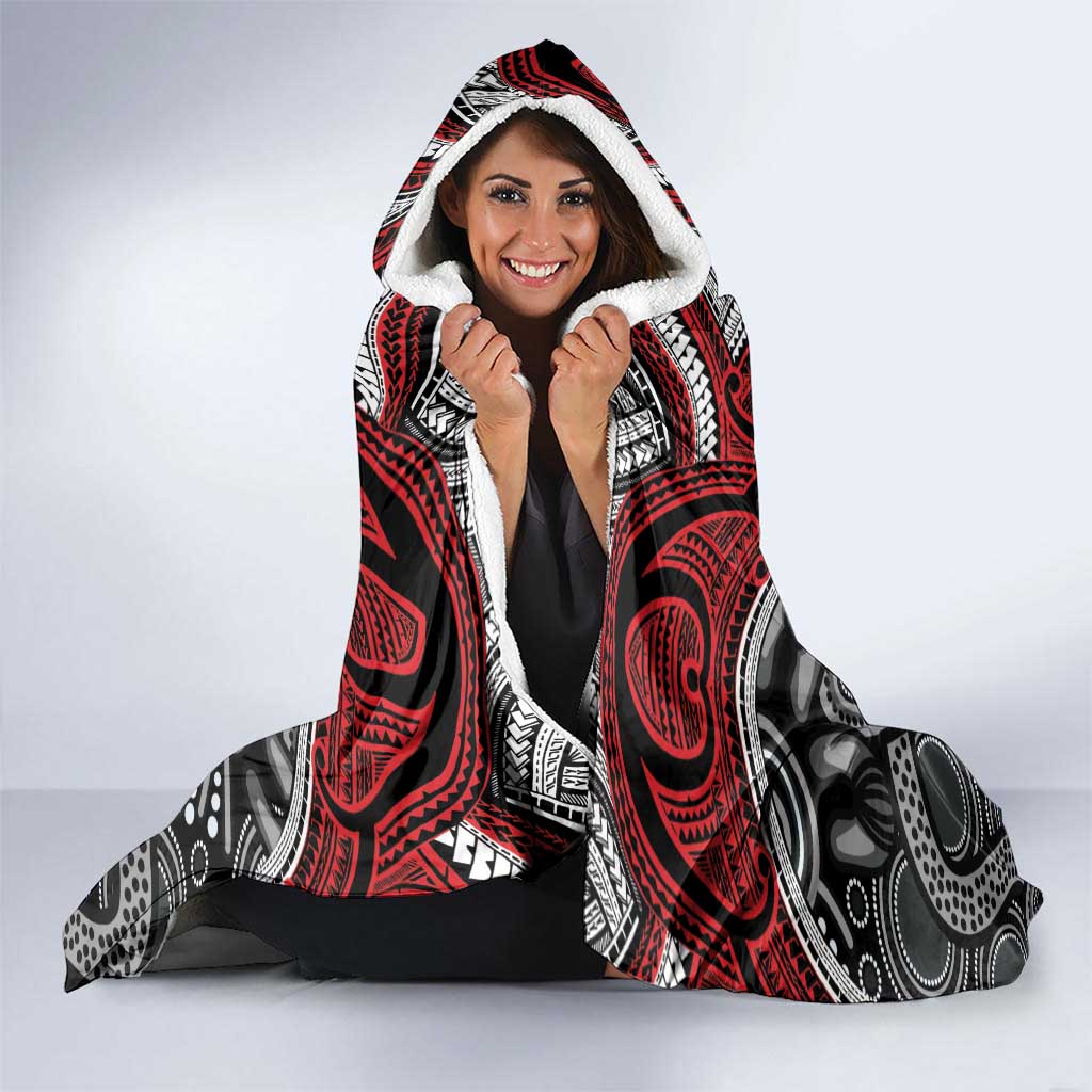Aotearoa and Australia Hooded Blanket New Zealand Honour The Treaty Ake!Ake!Ake! LT9 - Polynesian Pride