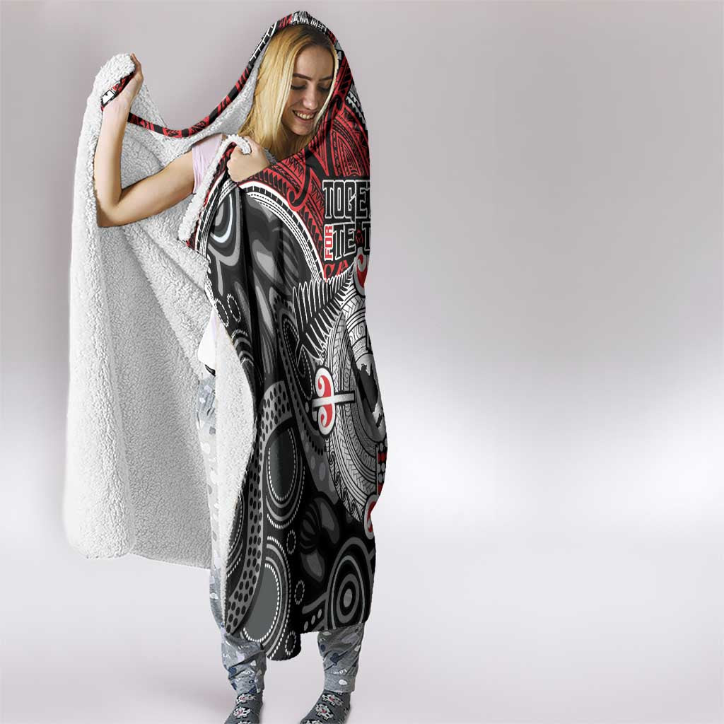Aotearoa and Australia Hooded Blanket New Zealand Honour The Treaty Ake!Ake!Ake! LT9 - Polynesian Pride