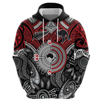Aotearoa and Australia Hoodie New Zealand Honour The Treaty Ake!Ake!Ake! LT9 - Polynesian Pride