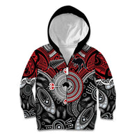 Aotearoa and Australia Kid Hoodie New Zealand Honour The Treaty Ake!Ake!Ake! LT9 Zip Hoodie Red - Polynesian Pride