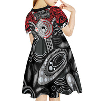Aotearoa and Australia Kid Short Sleeve Dress New Zealand Honour The Treaty Ake!Ake!Ake! LT9 - Polynesian Pride